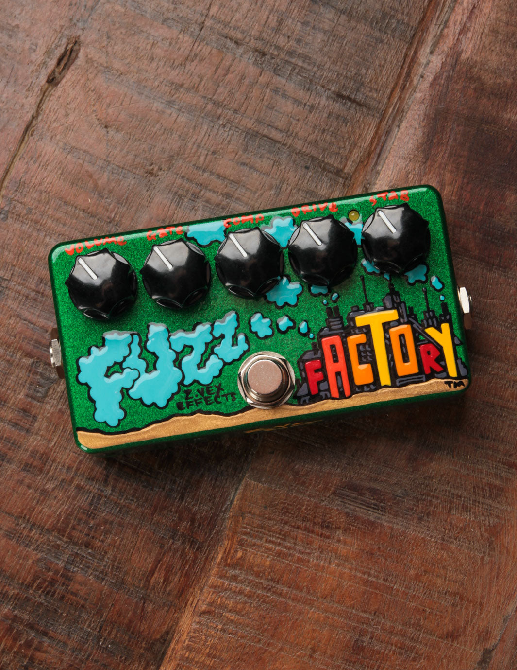 guitar pedal paint Zvex Fuzz Factory Hand Painted