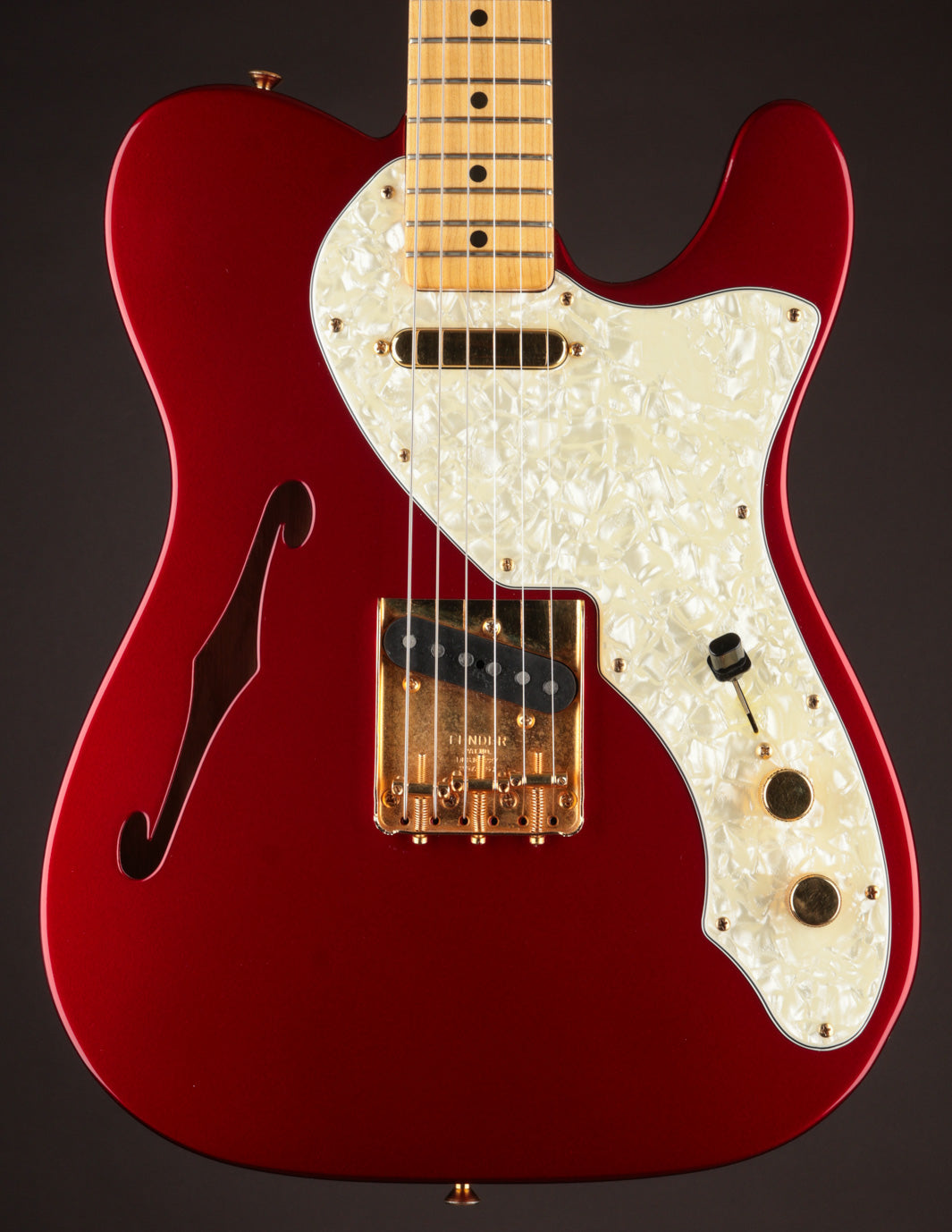Fender Masterbuilt Fred Stuart Thinline Telecaster Candy Apple Red (USED, c.1990s)