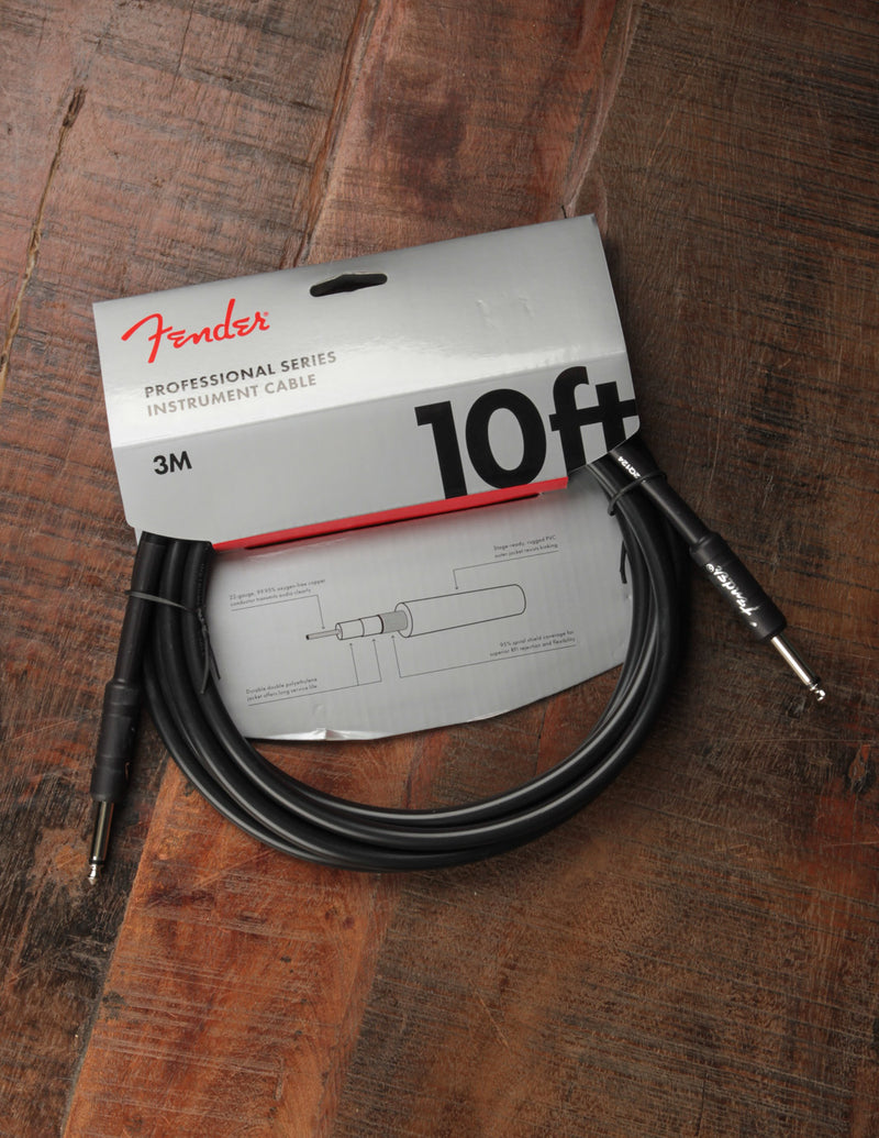 Fender Professional Series Instrument Cable, Straight/Straight, 10&