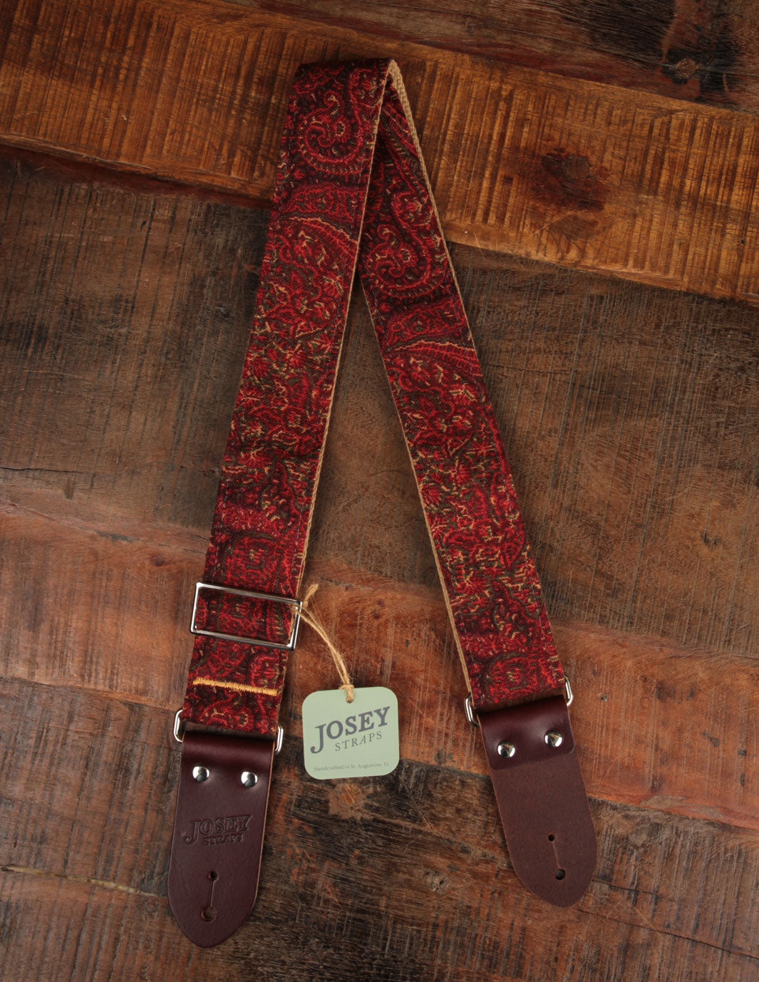 Josey Straps Cardinal Guitar Strap w/ Sunset Ends