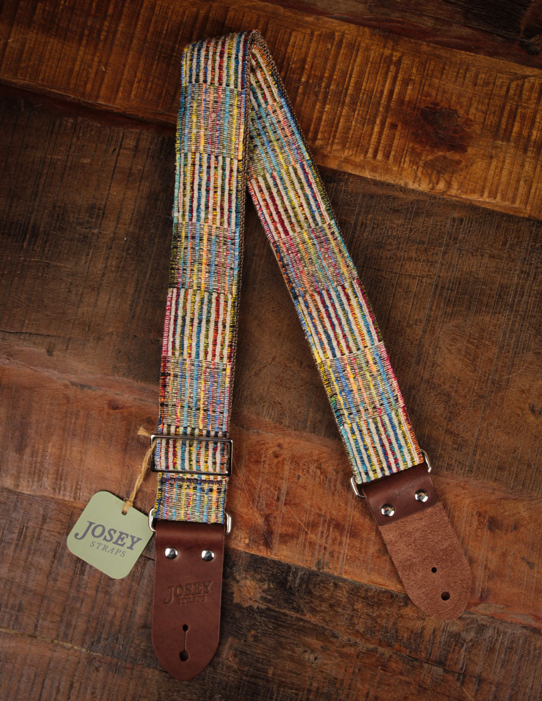 Josey Straps Emergency Broadcast System Guitar Strap w/Chocolate Ends