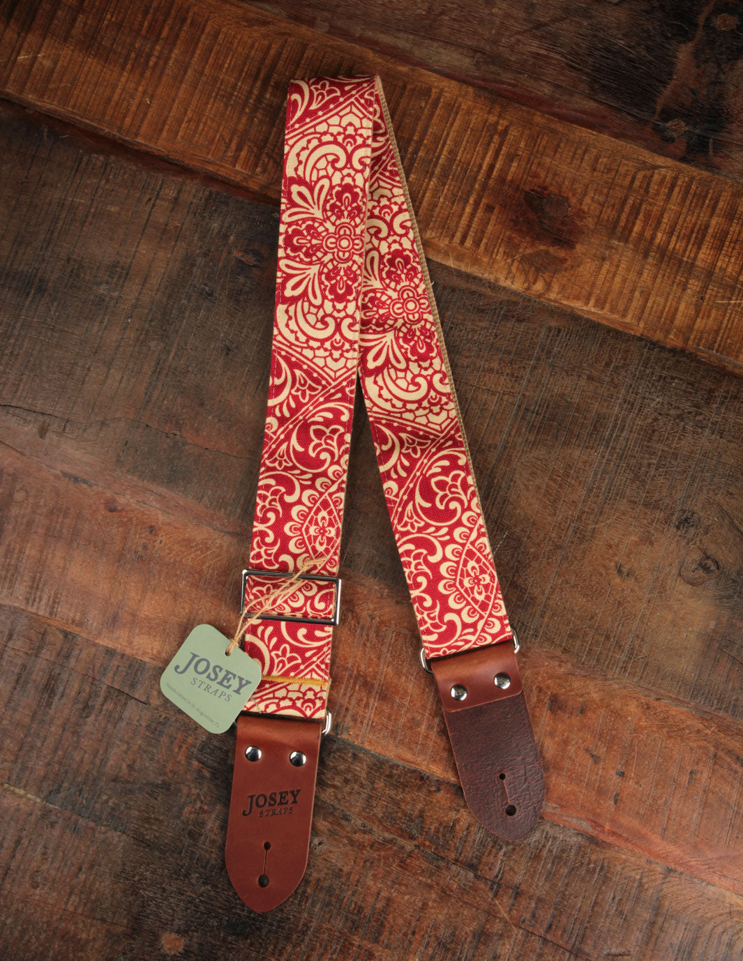 Josey Straps Sunset Henna Guitar Strap w/ Saddle Brown Ends