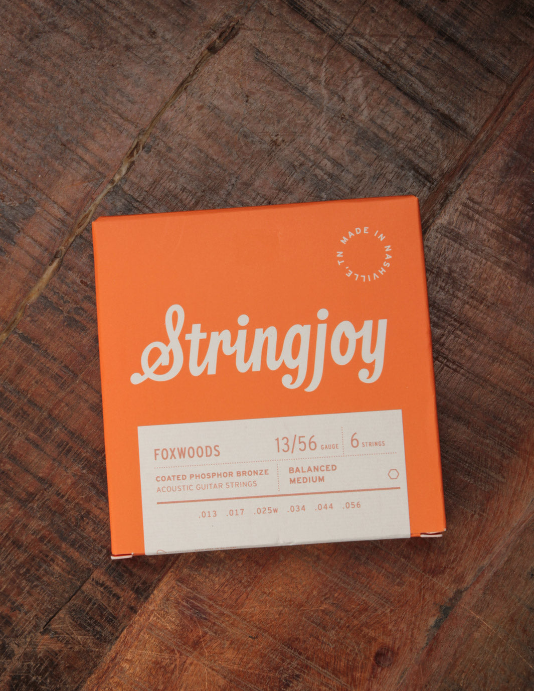 Stringjoy Foxwoods Medium Gauge (13-56) Coated Phosphor Bronze Acoustic Guitar Strings