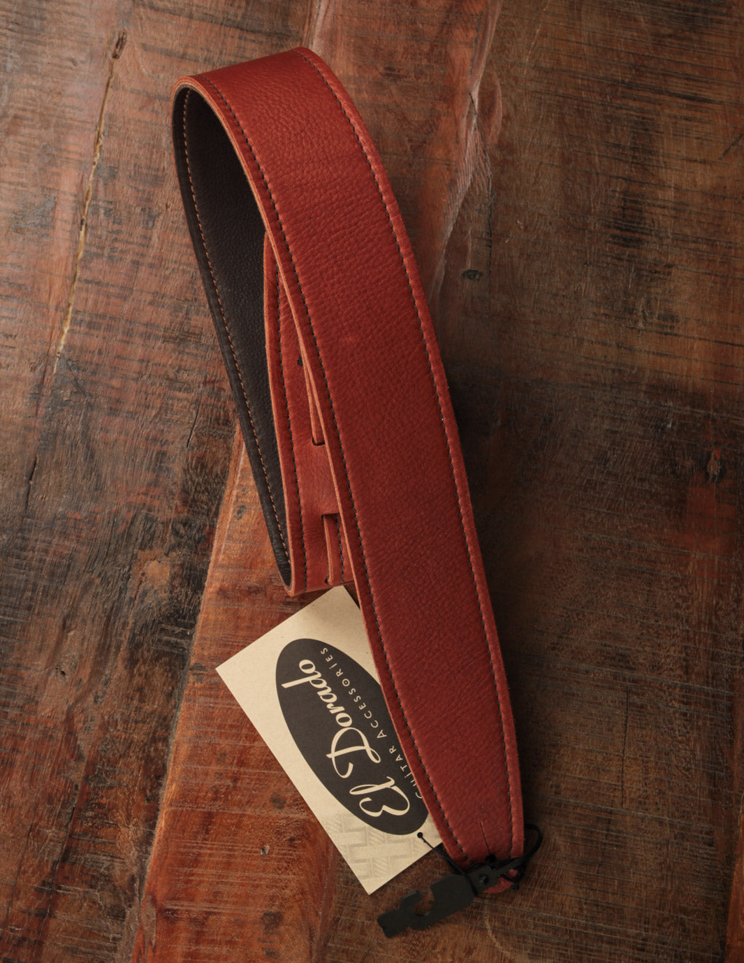 El Dorado Durango Suave Cognac / Chocolate 2 1/2" Guitar Strap