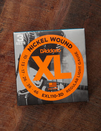 D'Addario EXL110 Nickel .010-.046 Regular Light 3-Pack