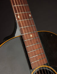 Close-up of neck on a 1947 Gibson LG-2 acoustic guitar