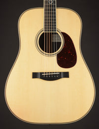Acoustic guitar with a natural finish