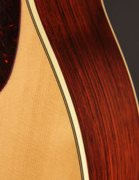 Close-up of a guitar's side