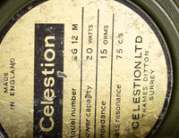 Park guitar amplifier, close up of speaker label