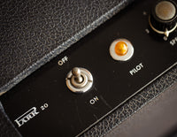 Park guitar amplifier, close up of controls