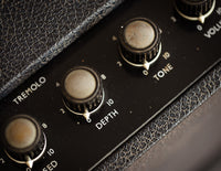 Park guitar amplifier, close up of controls