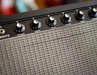 Close up of controls on Fender amp