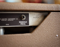 Close up of serial number on Fender amp