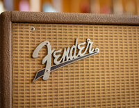 Close up of Fender logo