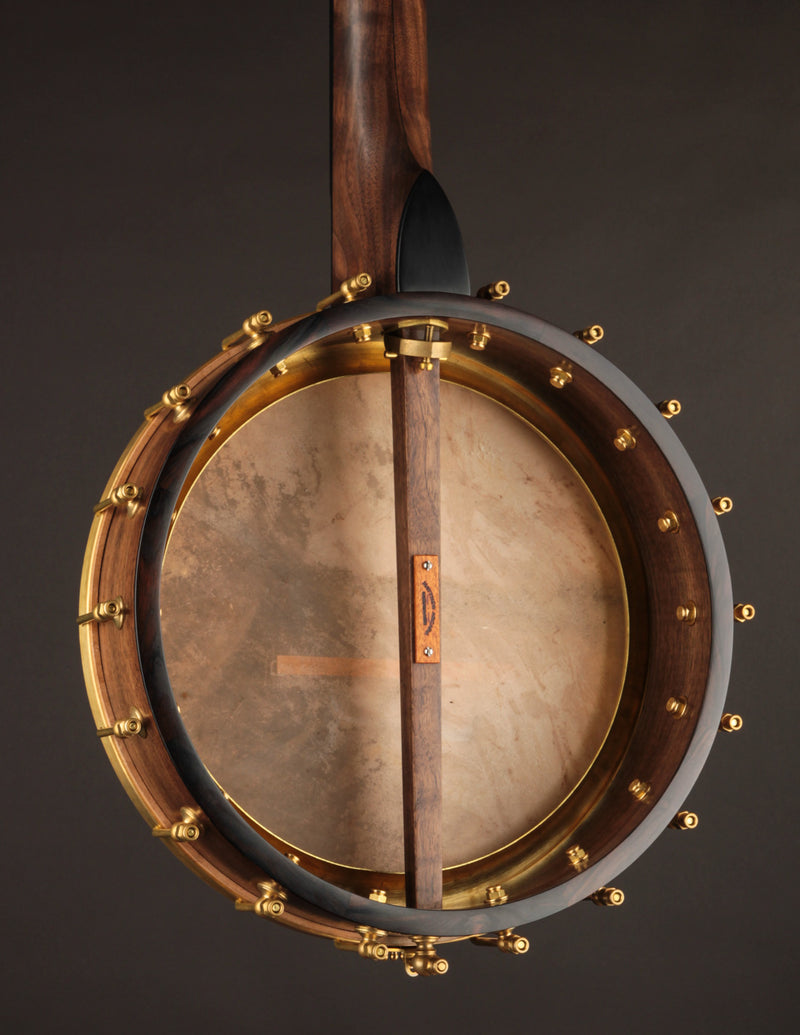 Arcara 12" Walnut Dobson w/Hammered Brass Peghead