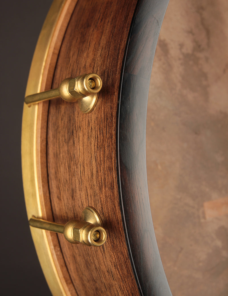 Arcara 12" Walnut Dobson w/Hammered Brass Peghead