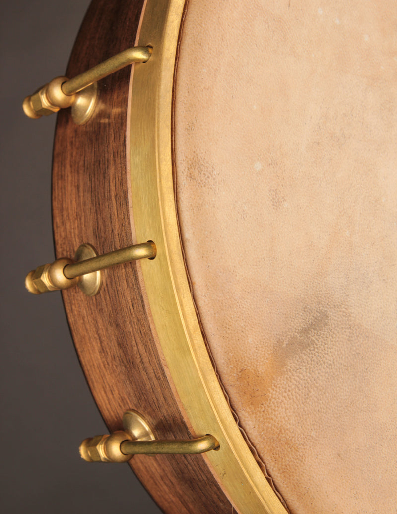 Arcara 12" Walnut Dobson w/Hammered Brass Peghead