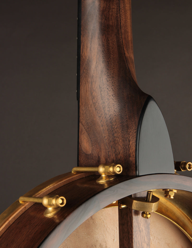 Arcara 12" Walnut Dobson w/Hammered Brass Peghead