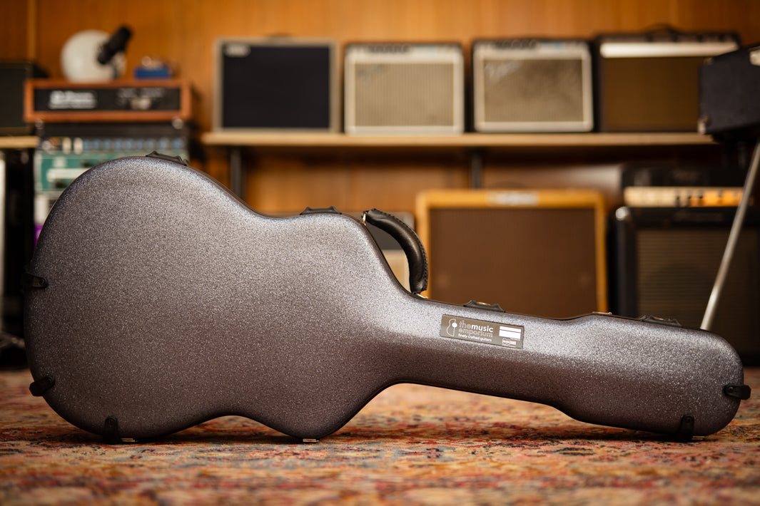 Calton OM / 000 Gunmetal Glitter / Gold Interior