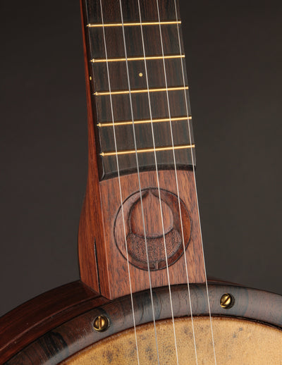 Carolina Banjo Company 11" Walnut w/Carved Peghead & Brass Tonering