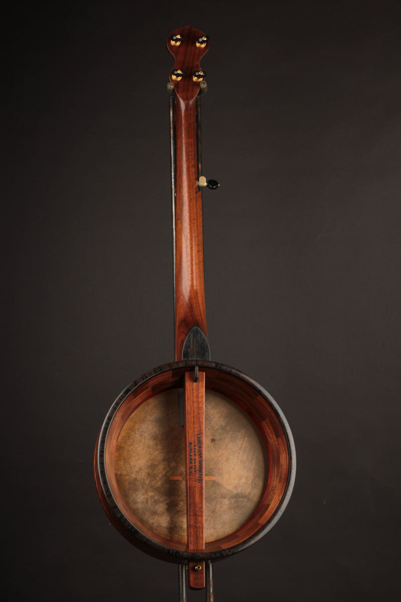 Carolina Banjo Company 11" Walnut w/Carved Peghead & Padauk Tonering