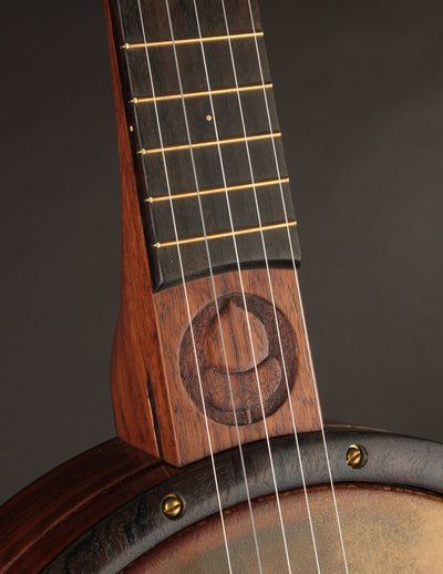 Carolina Banjo Company 11" Walnut w/Carved Peghead & Padauk Tonering