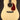 Acoustic guitar with a natural wood finish on a dark background