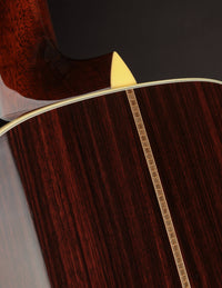 Close-up of a guitar's neck heel