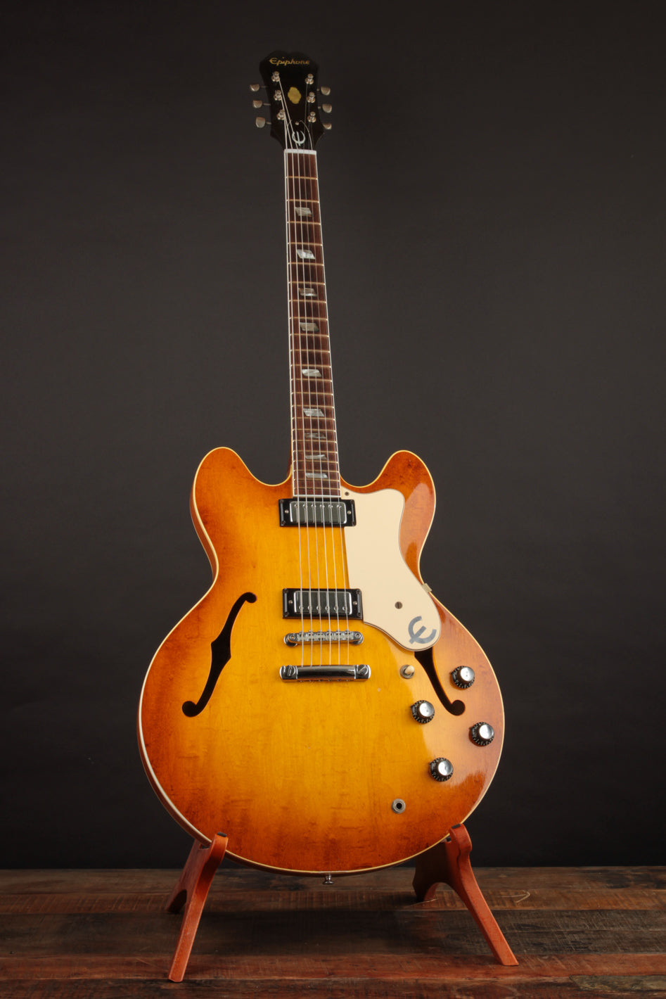1966 Epiphone E360TD Riviera, Royal Tan | The Music Emporium