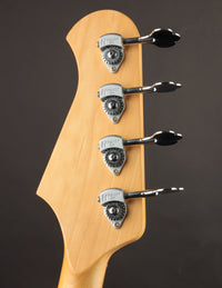 A closeup of the back of the headstock featuring Hipshot tuners.