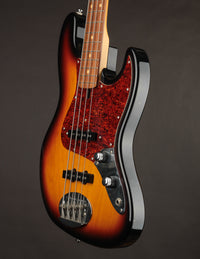 A control side view of the Lakland bass'd body. 