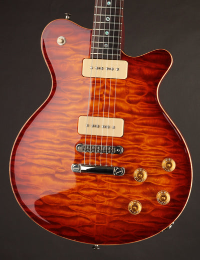 Grosh Set Neck Quilt Top Honey Burst w/Fralins (USED, 2008)