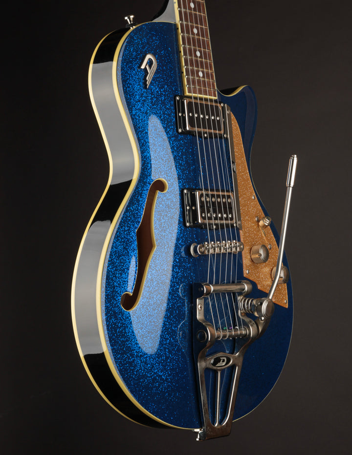 ギター Duesenberg Starplayer TV Blue Sparkle Platinum Duesenberg Starplayer TV Semi-Hollow Electric