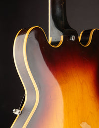 Close up back view of 1961 Sunburst Gibson ES-335TD