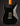 Back view of a black 1968 Fender Stratocaster