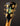 Guitar headstock with tuning pegs and a decorative inlay on a dark background