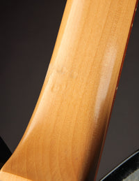 Close up of neck on an electric guitar
