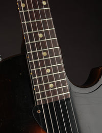 Close-up of a guitar neck 