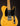 Electric guitar with a natural finish on a black background