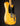 Electric guitar with a natural finish on a black background, side view