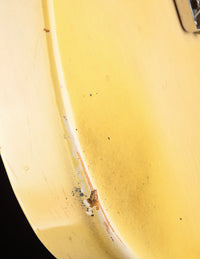 Close up of wear on a vintage telecaster guitar