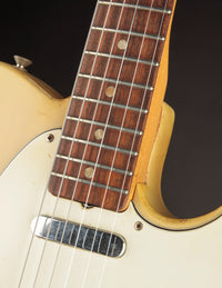 Close-up of a guitar neck 