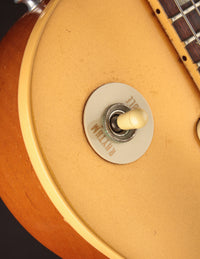 Close-up of a guitar's pickup selector switch 