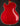 Red electric guitar on a black background, back view 