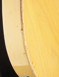 Close up of wear on the side of a Blonde 1953 Fender Telecaster