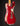1964 candy apple red Fender Stratocaster, back/side view