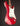 1964 candy apple red Fender Stratocaster, side view 