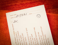Close up of original paperwork for a 1968 Fender Telecaster Custom guitar