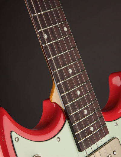 Frank Brothers Sonar w/P90s Aged Fiesta Red Over White