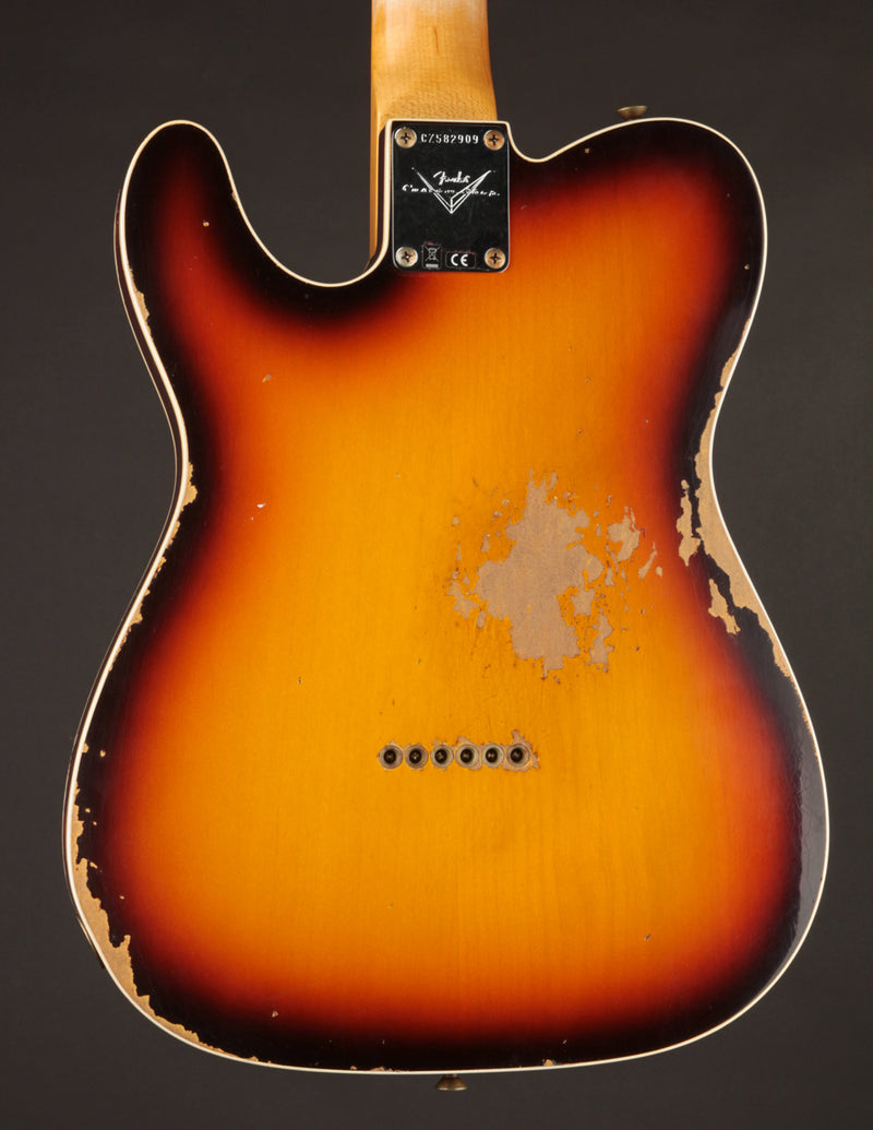 Fender Custom Shop 1960 Telecaster Custom Super Faded Aged Chocolate 3-Color Sunburst/Heavy Relic